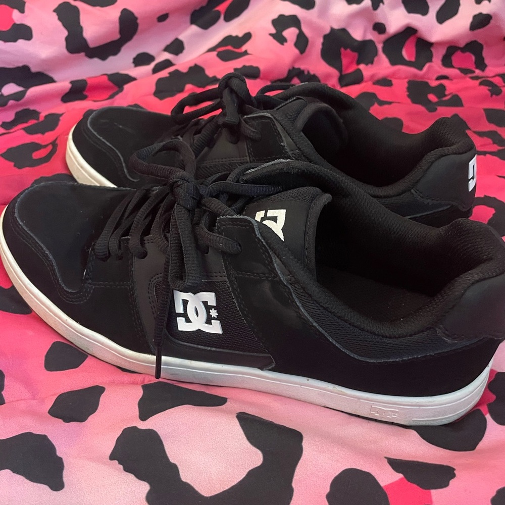 DC Men's Black and White Skate Sneakers